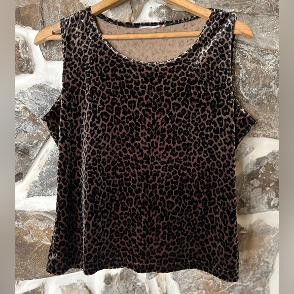 VELVET LEOPARD PRINT TANK - Picture 3 of 6